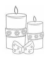 Coloring Candle Pages Template Wax sketch template