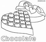 Chocolate Coloring Pages Box Colouring Colorings Food Getdrawings Drawing sketch template