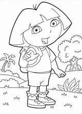 Dora Explorer Coloring Holiday Hellokids Pages Print Color sketch template