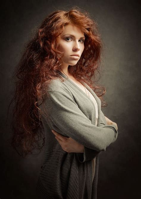 Wild Red Hair Beautiful Redhead Portrait Redheads