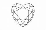 Heart Drawing Diamond Shaped Gem Shape Jewel Cut Paintingvalley sketch template