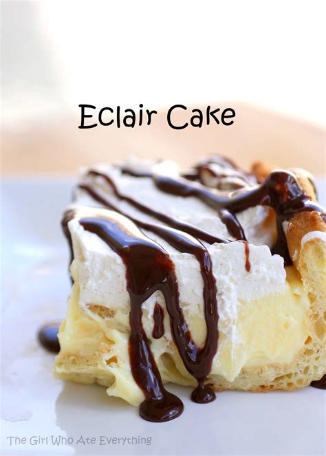 chocolate eclair cake  girl  ate