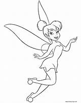 Tinkerbell Coloring Pages Disney Bell Tinker Fairy Fairies Printable Print Book Periwinkle Princess Water Disneyclips Silhouette Drawing Cartoon Face Cute sketch template
