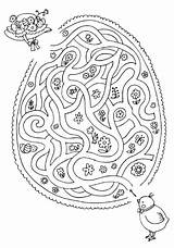 Easter Maze Printable Mazes Egg Kids Coloring Pages sketch template