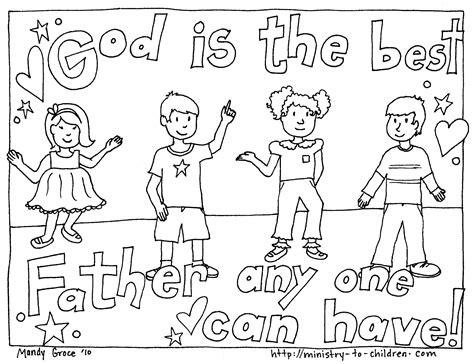 christian fathers day coloring pages  large images fathers day