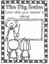 Rules Classroom Coloring Preview Sheets sketch template