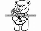 Gangster Gangsta Thug Bears Cameo sketch template