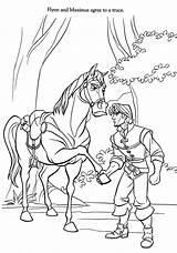 Rapunzel Tangled Maximus Paard Flynn Downloaden Coloringdisney sketch template