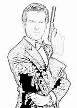 Bond James Coloring Pages Pierce Brosnan Part Filminspector Actors Steele Remington His Contract Reason Character sketch template