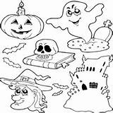 Halloween Coloring Witches Ghouls Ghosts Pages Surfnetkids Next sketch template