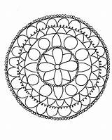 Mandala Coloring Simple Drawing Pages Draw Stress Relief Easy Patterns Printable Pattern Flower Mindfulness Book Mandalas Colouring Kids Drawings Color sketch template