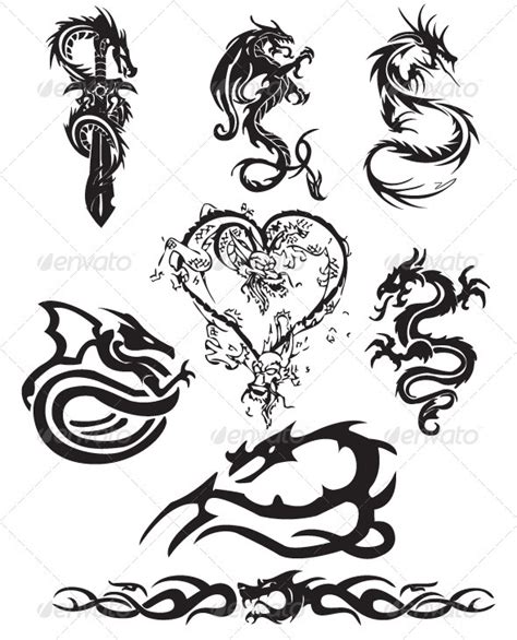 dragon tattoo pack graphicriver