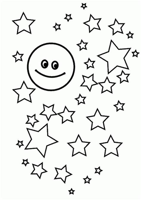 moon  stars coloring pages printable coloring home