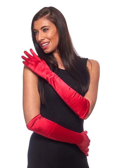 ambers very long satin gloves ebay