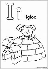Letter Coloring Igloo Pages Color Alphabet Printable Worksheets Preschool Small Big Letters Kids Colouring Sheets Online Top Print Dot Ice sketch template