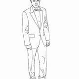 Coloring Suit Pages Mens Template sketch template