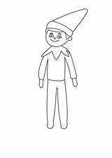 Elf Shelf Coloring Pages Printable Tulamama Kids Easy sketch template