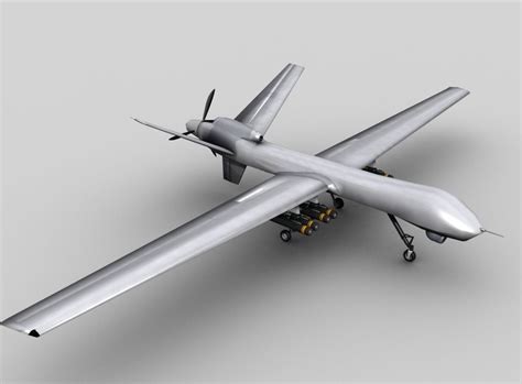 model mq  uav predator reaper drone vr ar  poly max cgtradercom