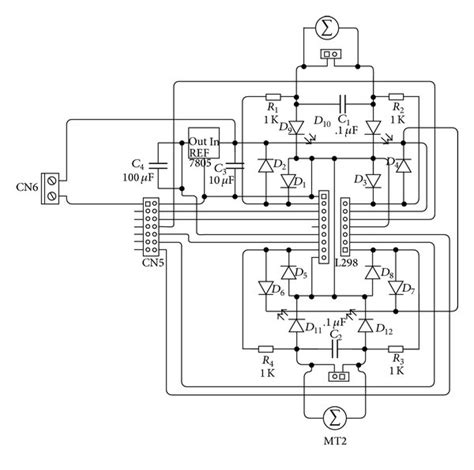 schematic design  motor driver circuit  developed motor  scientific diagram