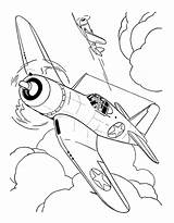 Coloring Aircraft Pages Fighter Military Drawing Airplane Plane Sheets Drawings Ww2 Corsair Colouring F4u Wwii Interceptor Adults Planes Miyazaki Hayao sketch template