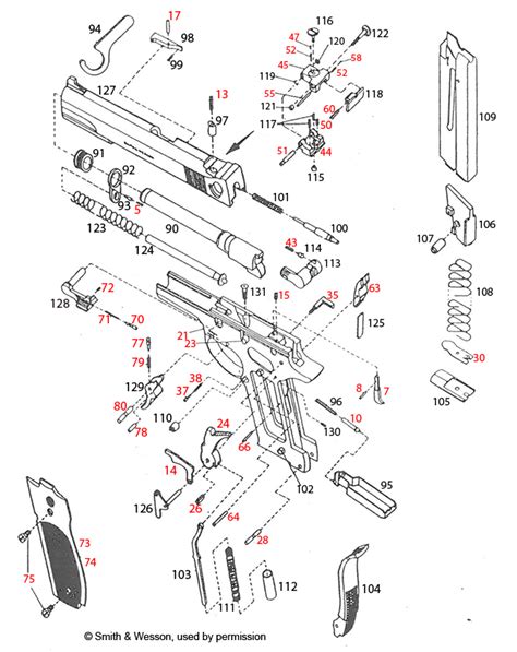 smith  wesson model  parts schematics