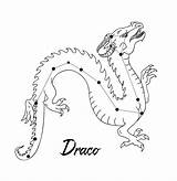 Constellation Dragon Stock Depositphotos sketch template