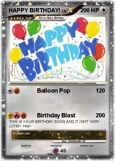 PokÃ©mon HAPPY BIRTHDAY 55 55 - Balloon Pop - My Pokemon Card