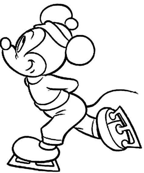 mickey winter coloring pages coloring pages