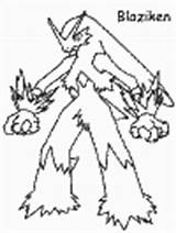 Pokemon Coloring Pages Blaziken Fire Type Johto League Ws sketch template