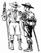 Scouting Clipart Baden Powell Scout Boys Exploración Gif Brb Niños Library sketch template