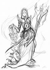 Warlock Sketch Female Paintingvalley Dota Lapin Fou sketch template