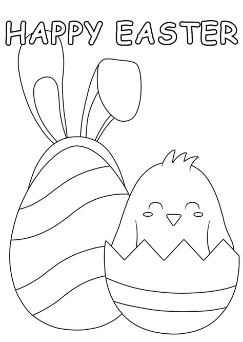 printable happy easter coloring pages  svg file  diy machine