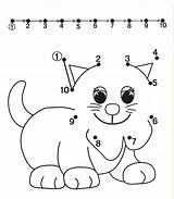 Kids Dot Worksheets Tracing Under Cat sketch template