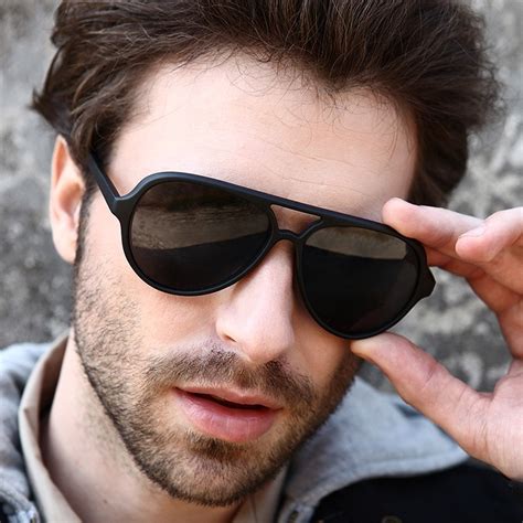 Eyefit Black Aviator Sunglasses Men Brand Designer Shades