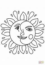 Trippy Sol Sonne Mewarnai Mond Matahari Bulan Sterne Druckbare Lucu Supercoloring Soy Smiley Sztuki Youe Aline Drukuj sketch template