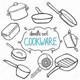 Pans Pots Getdrawings Drawing Cookware sketch template