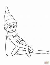 Elf Coloring Pages Shelf Girl Christmas Printable Choose Board Colouring sketch template