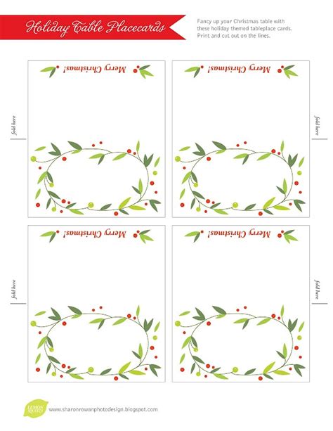place card template christmas pinterest place card template