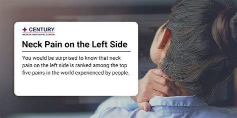 neck pain   left side means