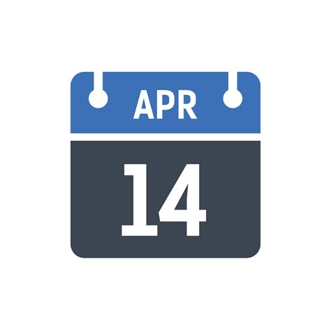 april  calendar date icon  vector art  vecteezy