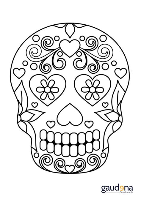 pin  marianatalafili  calaveras skull coloring pages coloring