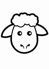 Sheep Coloring Printable Pages Large sketch template