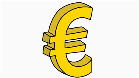 euro currency sign  sketch illustration hand drawn animation transparent motion background