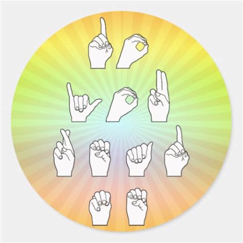 read  asl fingerspelled sign language  stickers zazzle