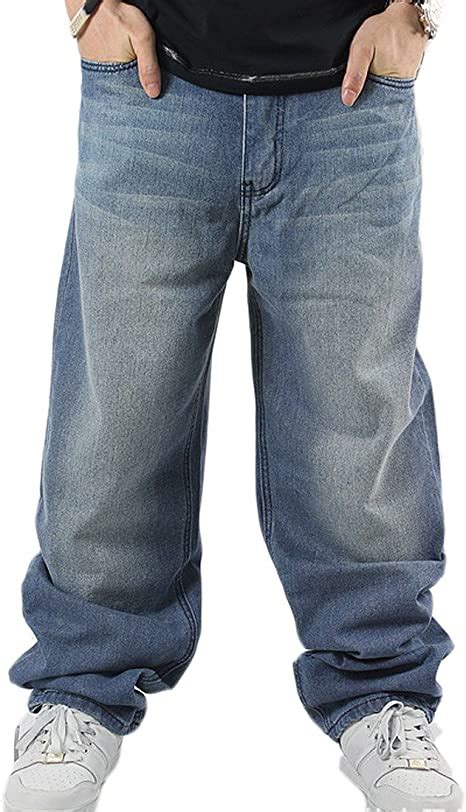 qbo mens baggy jeans relaxed fit denim loose pants  amazon mens clothing store
