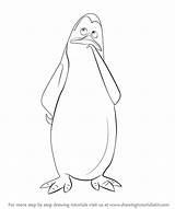 Madagascar Penguins Kowalski Drawing Draw Line Penguin Step Tutorials Cartoon Learn Getdrawings sketch template