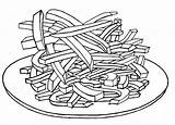 French Fries Coloring Pages Colouring Drawing Foods Getcolorings Print Getdrawings sketch template
