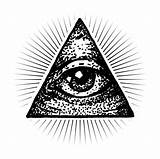 Illuminati Eye Vector Illustrations Clip sketch template