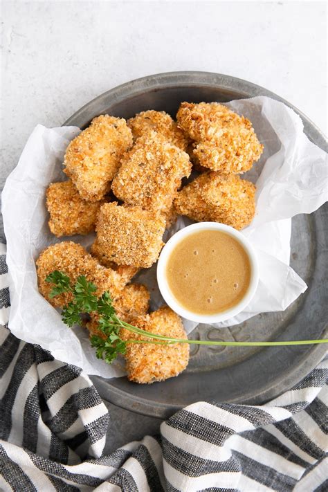 easy baked chicken nuggets recipe  forked spoon