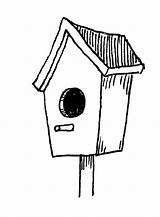 Birdhouse Clipart Outline Bird Webstockreview Clipground sketch template